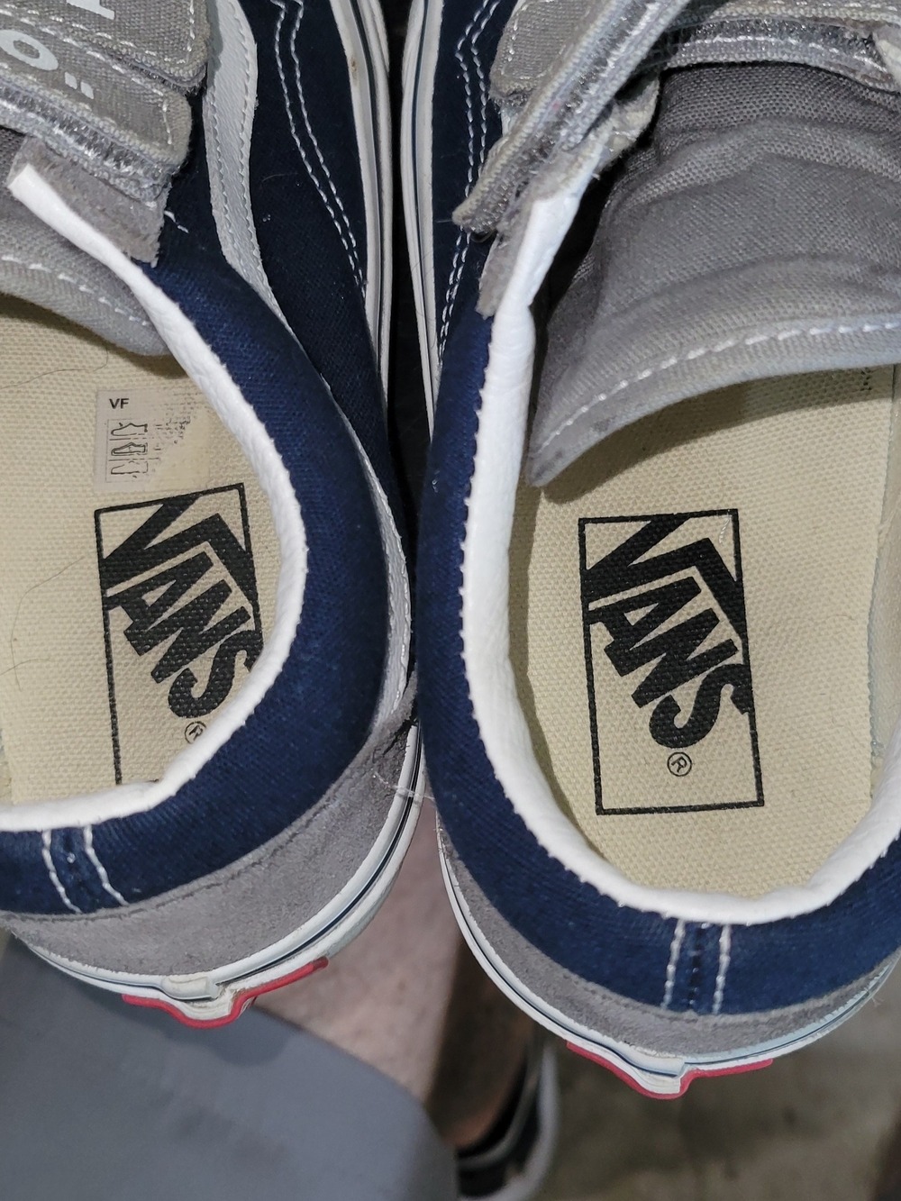 Vans Navy and Gray Velcro Skate Sneakers - Picture 7 of 8